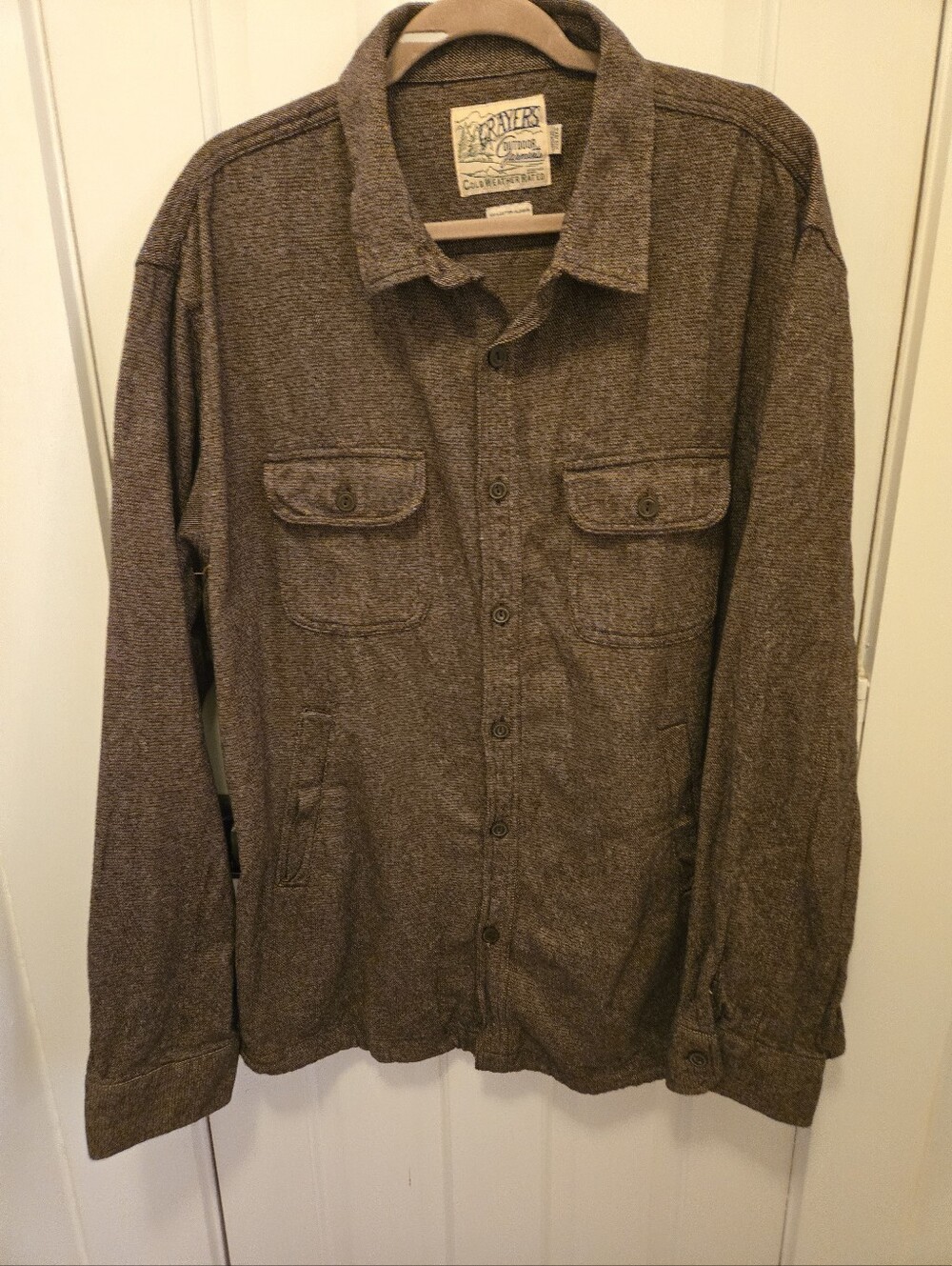 Grayers Outdoor Garments Shirt Mens Brown Heavyweight Textured  Shacket XXL